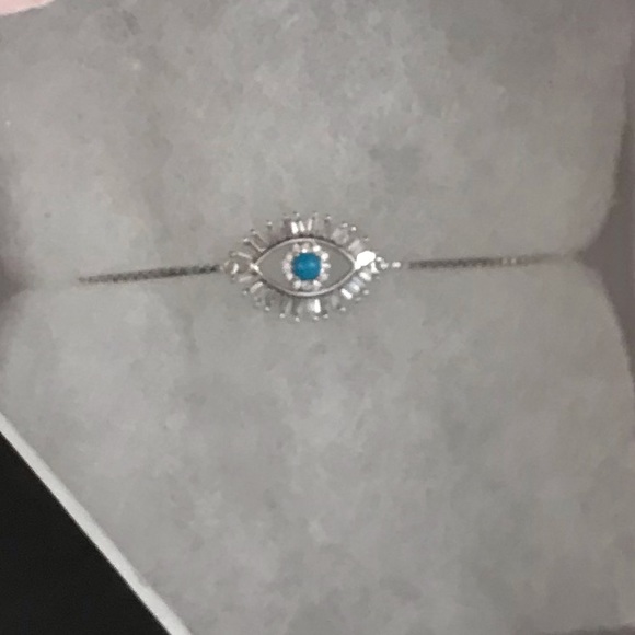 Rachel Zoe Sterling Silver Evil Eye Bracelet - Picture 3 of 6